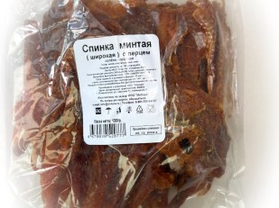 Мясные снеки: Минтай спинка широкая с перцем (МиЛара)